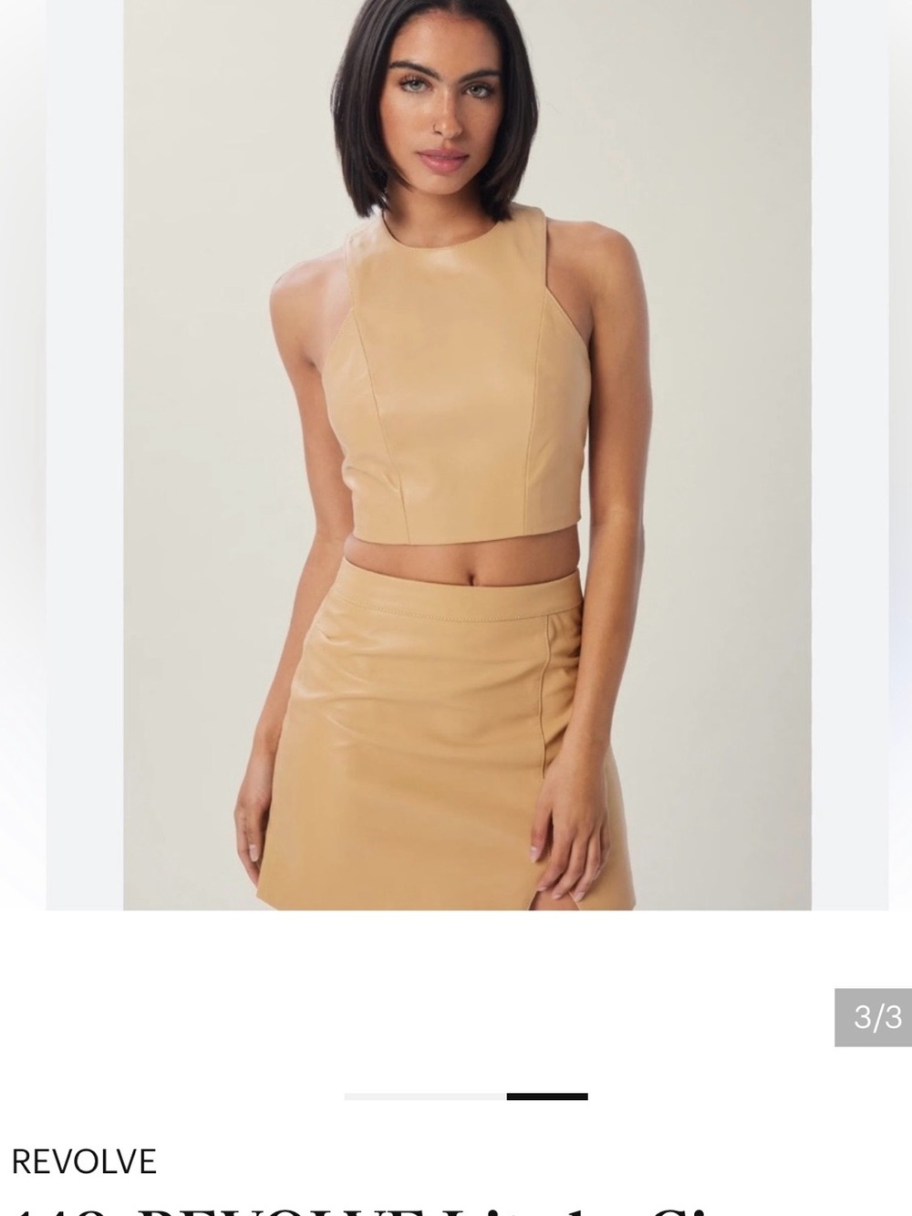 Lita by Ciara 100% Calf Leather Crop Top/Vest